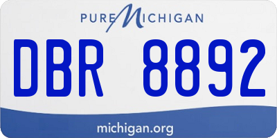MI license plate DBR8892