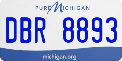 MI license plate DBR8893