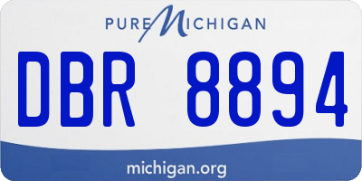 MI license plate DBR8894
