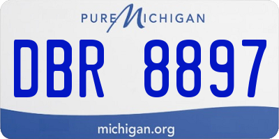 MI license plate DBR8897