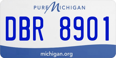 MI license plate DBR8901