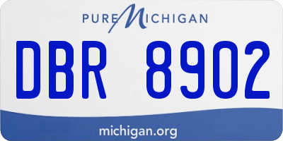 MI license plate DBR8902