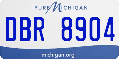 MI license plate DBR8904