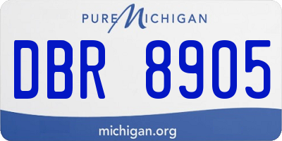 MI license plate DBR8905