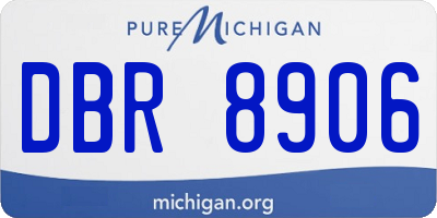 MI license plate DBR8906