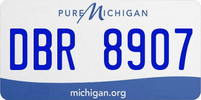 MI license plate DBR8907