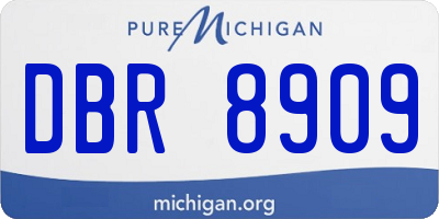 MI license plate DBR8909