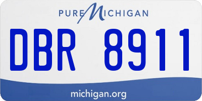 MI license plate DBR8911