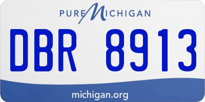 MI license plate DBR8913