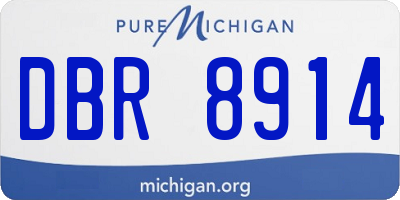 MI license plate DBR8914