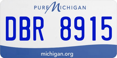 MI license plate DBR8915