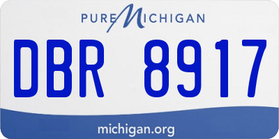 MI license plate DBR8917