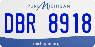 MI license plate DBR8918