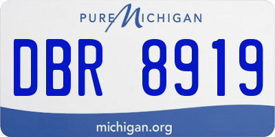 MI license plate DBR8919
