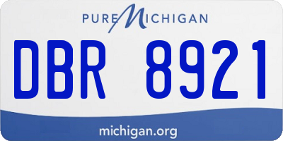 MI license plate DBR8921