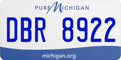 MI license plate DBR8922