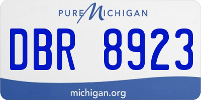 MI license plate DBR8923