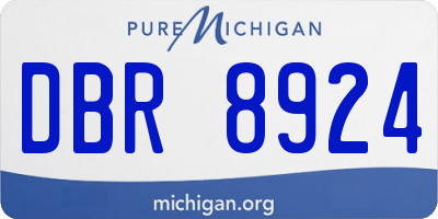 MI license plate DBR8924