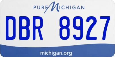 MI license plate DBR8927