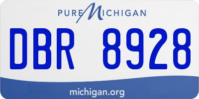 MI license plate DBR8928