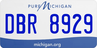 MI license plate DBR8929