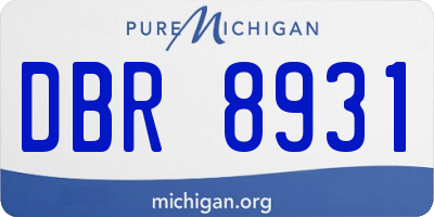 MI license plate DBR8931