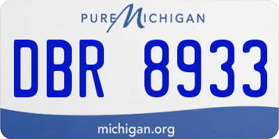 MI license plate DBR8933