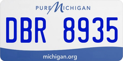 MI license plate DBR8935