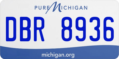 MI license plate DBR8936