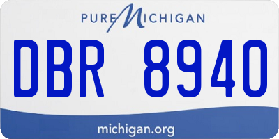 MI license plate DBR8940