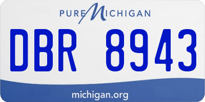 MI license plate DBR8943
