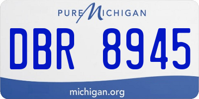 MI license plate DBR8945