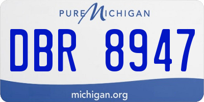 MI license plate DBR8947