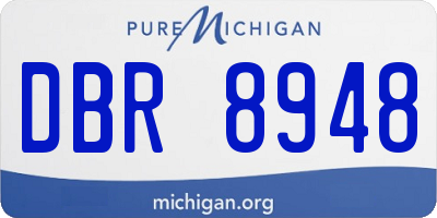 MI license plate DBR8948