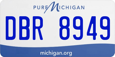 MI license plate DBR8949