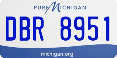MI license plate DBR8951