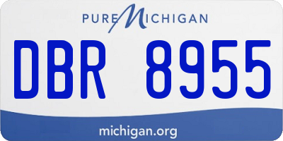 MI license plate DBR8955