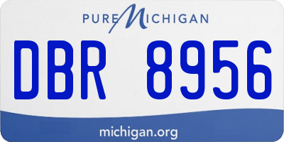 MI license plate DBR8956