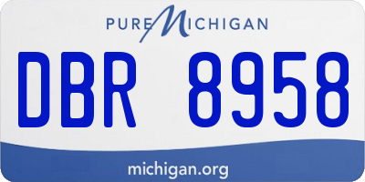 MI license plate DBR8958