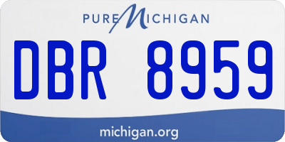 MI license plate DBR8959