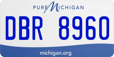 MI license plate DBR8960