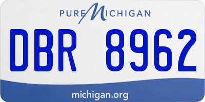 MI license plate DBR8962
