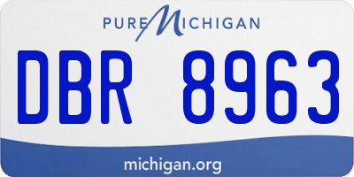 MI license plate DBR8963