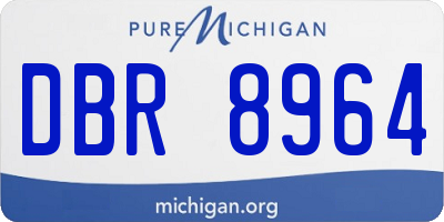 MI license plate DBR8964