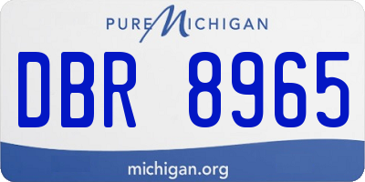 MI license plate DBR8965