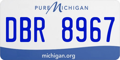 MI license plate DBR8967