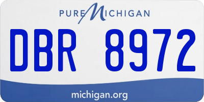 MI license plate DBR8972