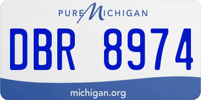 MI license plate DBR8974