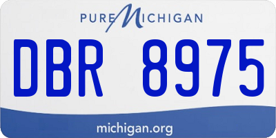 MI license plate DBR8975