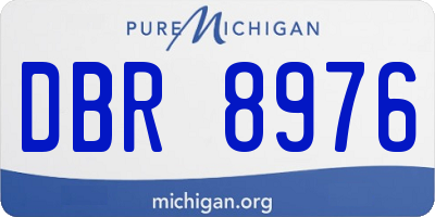 MI license plate DBR8976
